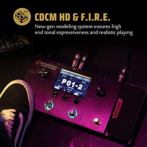 Hotone Ampero MP-100 Guitar Bass Amp Modeling IR Cabinets Simulation Multi Language Multi-Effects with Expression Pedal Stereo OTG USB Audio Interface - Image 5