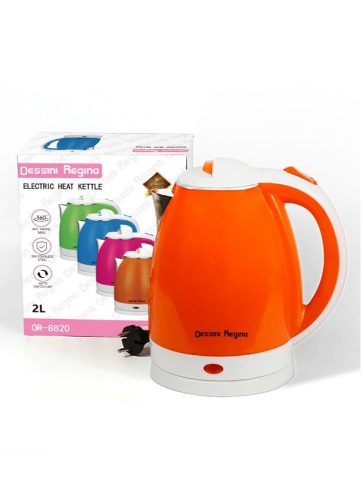 Dessini Regina - Electric Heat Kettle 360 Swivel Base, 304 Stainless Steel, Auto Switch off-Multicolour - Image 1