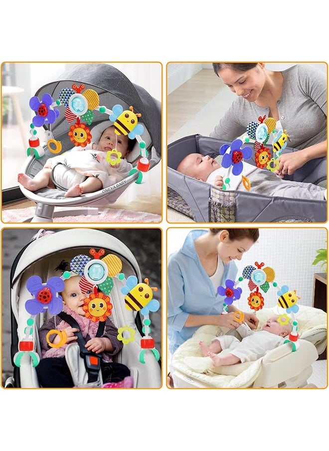 FUN MOMENT - Stroller Arch Toy Clip On Baby Pram Activity Arch Musical Sensory Toys Crib Bouncer Accessories - Image 1