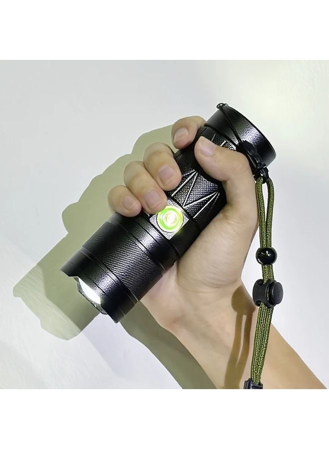 6000mAh Aluminum Alled Multi Mode Outdoor LED Flashlight Type C USB Charging Portable Handheld - Image 3