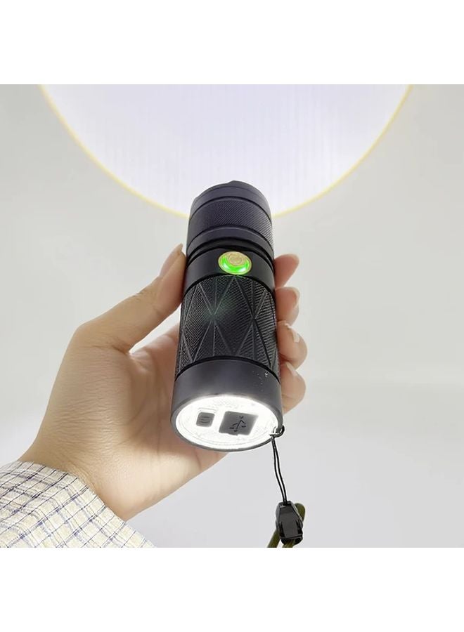 6000mAh Aluminum Alled Multi Mode Outdoor LED Flashlight Type C USB Charging Portable Handheld - Image 1