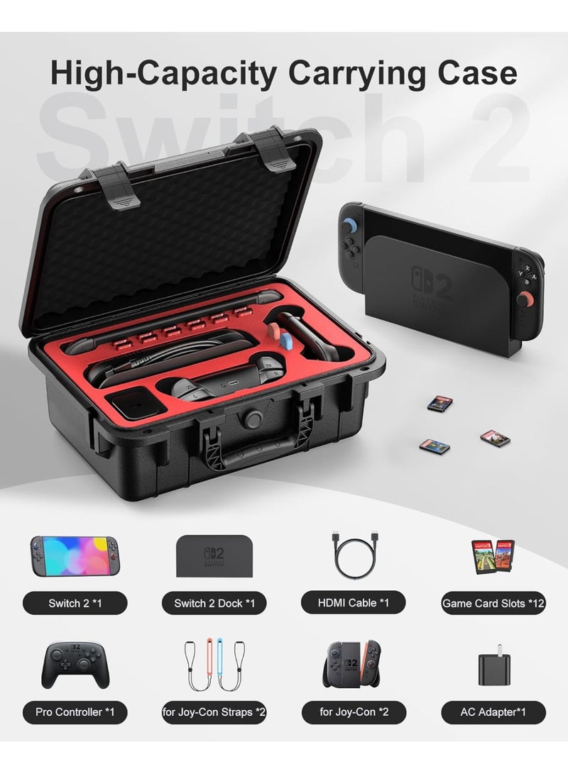 ألعاب ستارترك حافظة STARTRC GAMES الصلبة المحمولة لنينتندو سويتش 2 إصدار ديلوكس محترف مقاوم للماء وفقًا لمعيار IP67حافظة سفر صلبة مع بطانة ناعمة - مناسبة للجهاز ويد التحكم Pro والإكسسوارات - Image 2