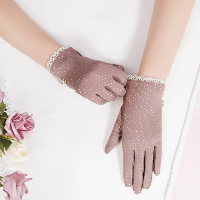 Lovful Summer Women Screentouch Gloves Sun Uv Protection Driving Gloves, Coffee, One Size - Image 2