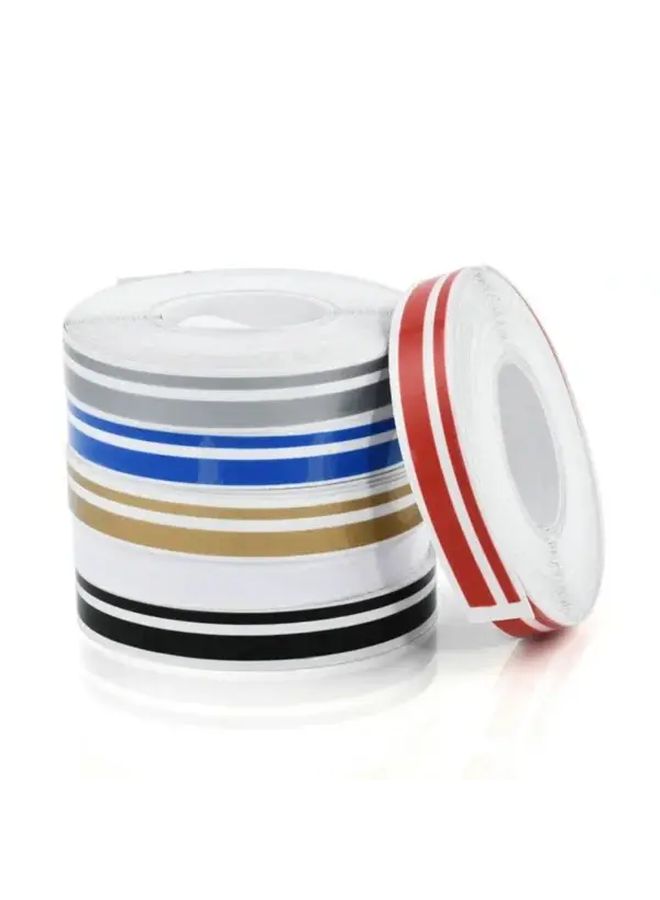 Silvery Stripe Pinstripe Decal Vinyl 12x9800mm Double Line Car Styling Sticker - Image 1