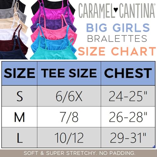 Caramel Cantina Big Girls 6 Pack Seamless Training Comfort Bras (Large, Basics) - Image 5