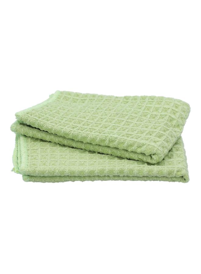 HARMAN 2-Piece Kitchen Towel Waffle Green 30 X 30Cm - Image 2