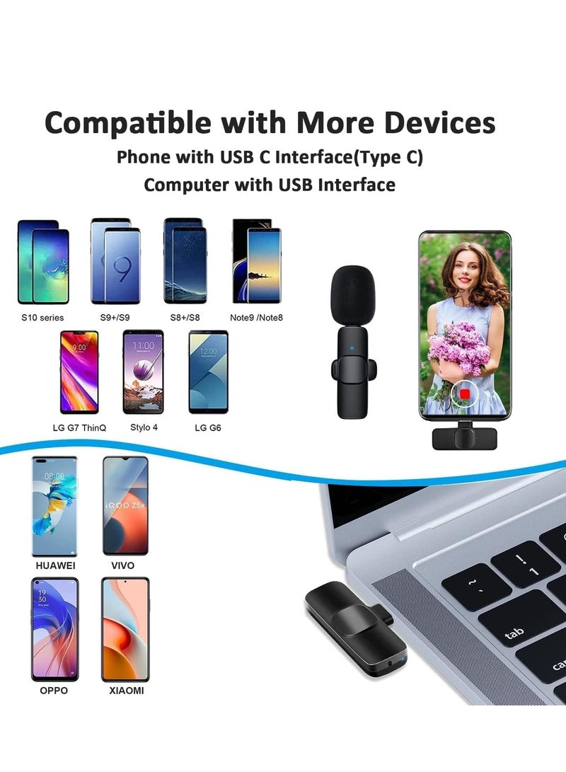 ELTRAZONE Professional Wireless Lavalier Lapel Microphone for Android Computer - Cordless Omnidirectional Condenser Recording Mic with USB C Interface for Interview Video Podcast Vlog YouTube  - Image 5