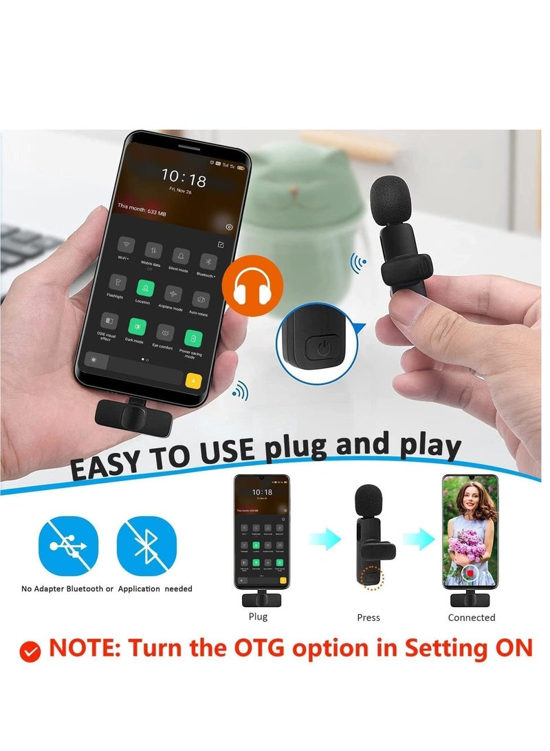 ELTRAZONE Professional Wireless Lavalier Lapel Microphone for Android Computer - Cordless Omnidirectional Condenser Recording Mic with USB C Interface for Interview Video Podcast Vlog YouTube  - Image 4