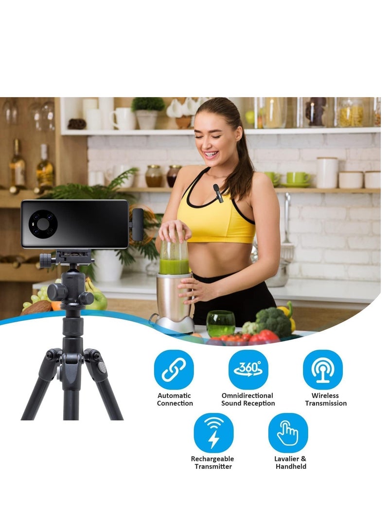 ELTRAZONE Professional Wireless Lavalier Lapel Microphone for Android Computer - Cordless Omnidirectional Condenser Recording Mic with USB C Interface for Interview Video Podcast Vlog YouTube  - Image 2