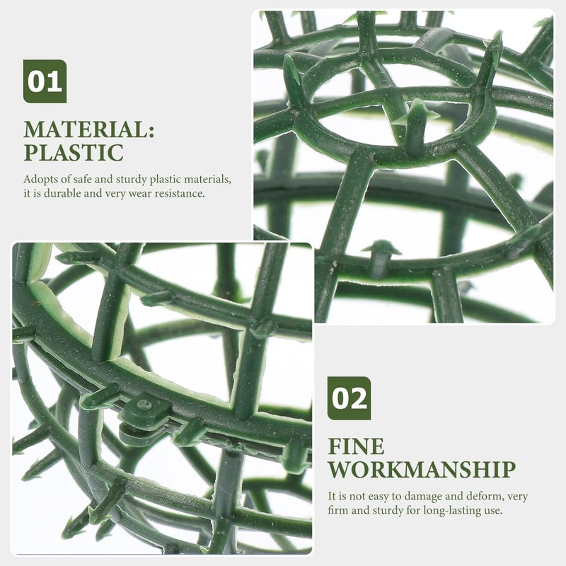 كلاراكو 10 قطع من حامل الكرات البلاستيكية من كلاركو، حامل كرات نباتات صناعية، قفص دعم بإطار بلاستيكي، حامل رف الزهور لفناء الحديقة والمنزل وديكور الزفاف - Image 3