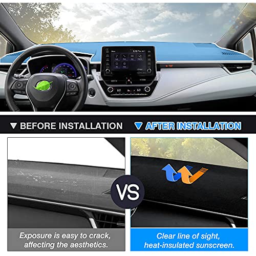 Autorder Dashboard Cover Mat for Toyota Corolla 2019-2022 2023 2024 2025 Accessories Dash Cover Flannel Dash Mat Sunshade Glare UV Rays Protector - Image 3