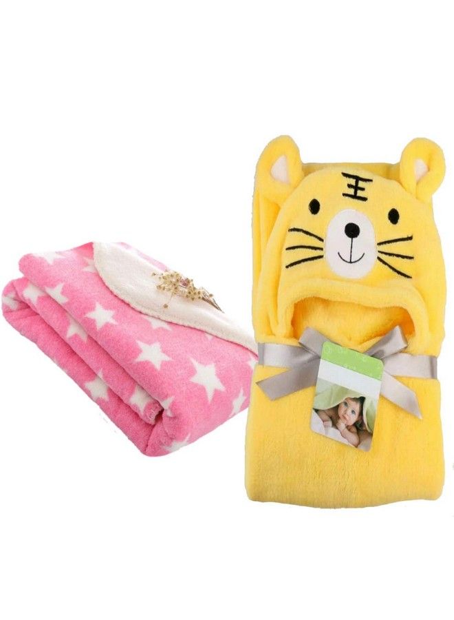 Brandonn New Born Baby Blankets Combo Pack Of Wrapper Sheet Blanket And Baby Bath Towel Pack Of 2 - Image 2