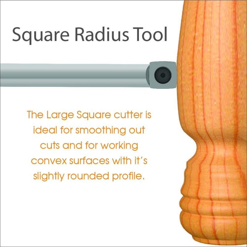 Savannah Carbide Turning Tool Large Size (3 Piece Set - All 3 Turning Tools) Includes Diamond Shape, Round and Square Turning Tools With Comfort Grip Handles - Image 4