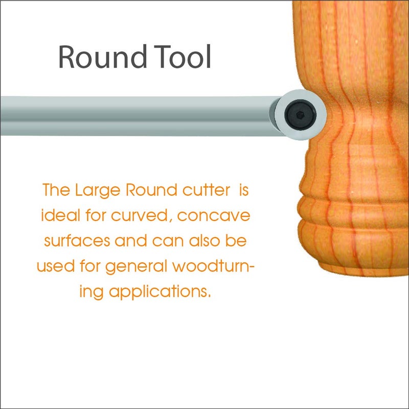 Savannah Carbide Turning Tool Large Size (3 Piece Set - All 3 Turning Tools) Includes Diamond Shape, Round and Square Turning Tools With Comfort Grip Handles - Image 5