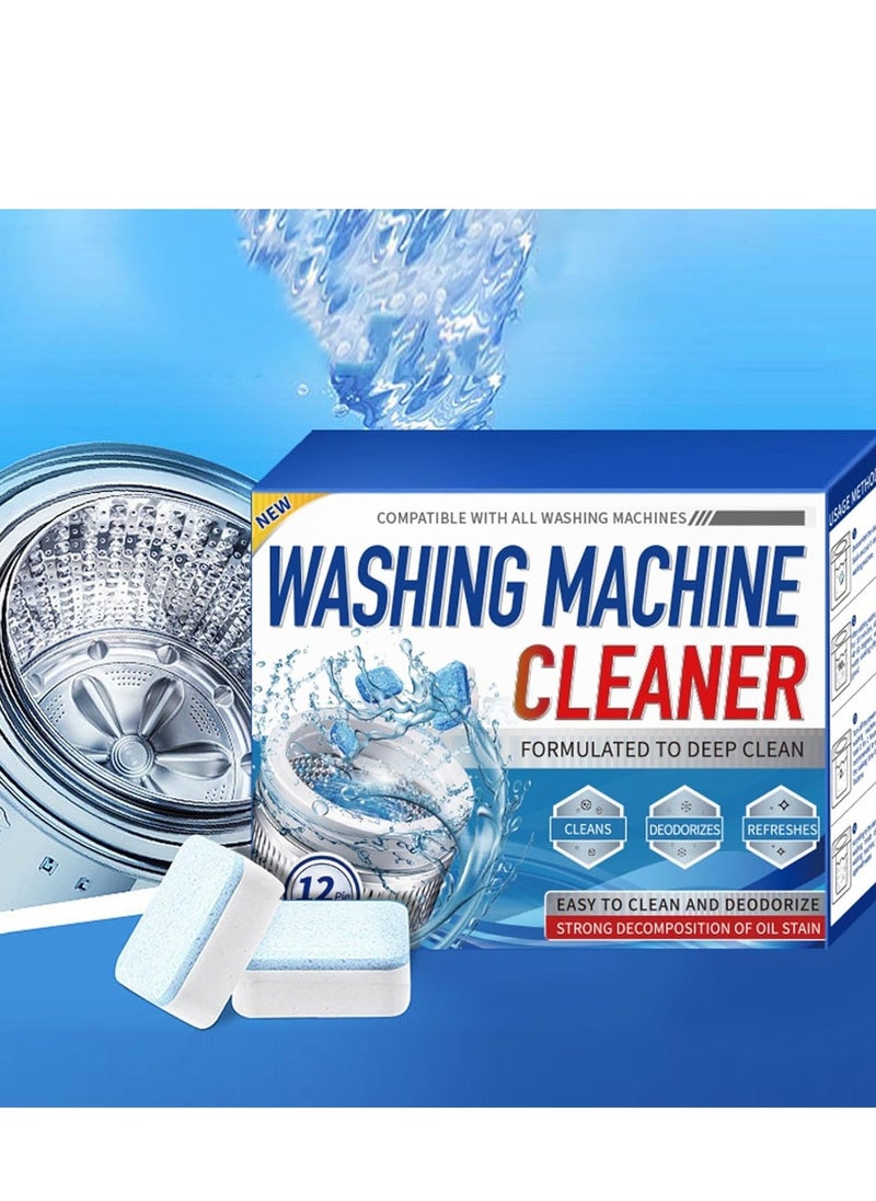 Washing Machine Fresh Tablets, Washing Machine Cleaner Effervescent Tablets, Washing Machine Cleaner Tablets, Washer Deep Cleaning Tablet, Effective Washing Machine Cleaning Tablets 12pcs  - Image 2