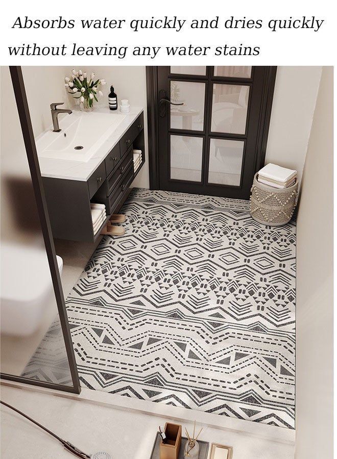 Aikenn Aikenn 1PCS Diatom Mud Microfiber Bath Mat Super Absorbent Soft Floor Carpet Slip-Resistant Bathing Room Rug, Strong Quick-Drying, Easy to Clean  - Image 3