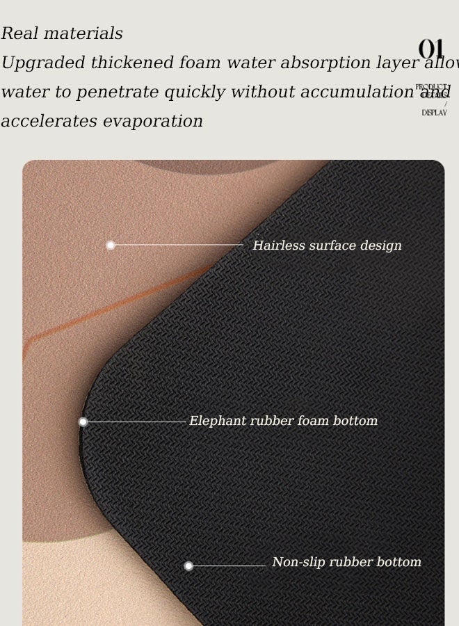 Aikenn Aikenn 1PCS Diatom Mud Microfiber Bath Mat Super Absorbent Soft Floor Carpet Slip-Resistant Bathing Room Rug, Strong Quick-Drying, Easy to Clean  - Image 4