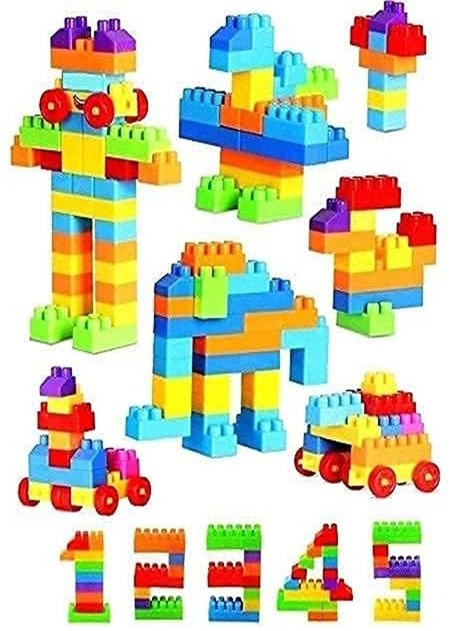 HEYZEM DIY Best Baby Gift Building Blocks|Creative Learning Educational Toy for Kids Puzzle Assembling Shape Building Unbreakable Toy Set (60 Pieces) (60 Pcs Blocks)|Multicolor - Image 1