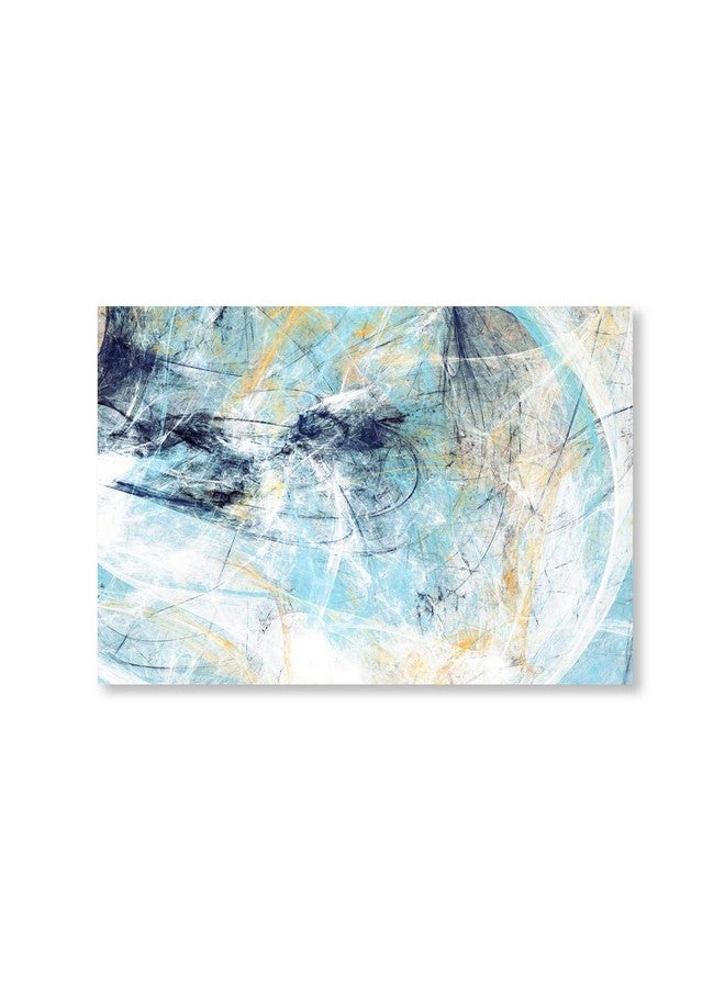 999STORE لوحة جدارية مؤطرة خشبية كبيرة الحجم من 999STORE للديكور المنزلي الحديث، إطارات زرقاء وبيضاء جميلة (24X36 بوصة قماش مشدود) فل ب ز 231072017061 - Image 2