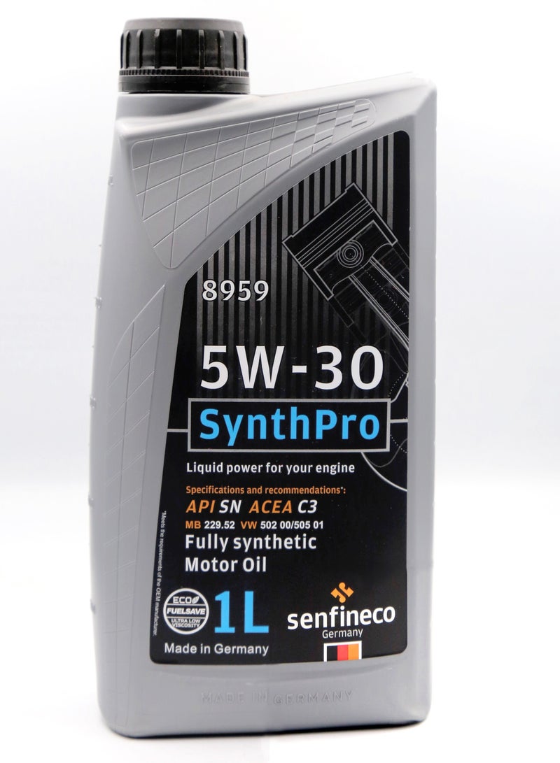 سينفينكو سينفنكو زيت المحرك تخليقي كامل متوافق مع محرك البنزبن او الديزل 5W-30 API SN C3 (صنع في المانيا)