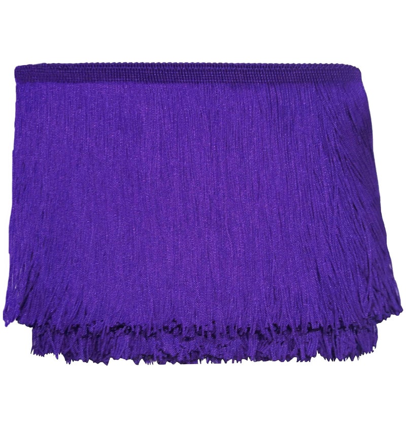 Lauthen.S 10 Yards of 6" Chainette Fringe Trim Tassel Sewing Trim for DIY Craft Latin Dress Lamp Shade Decoration Purple - Image 1