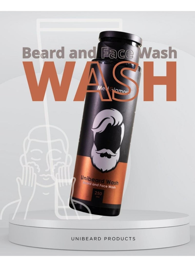 Unibeard oil Unibeard Wash 250ml – Coconut scent - Dual-Action Beard & Face Cleanser | Cleanses, Nourishes & Softens Beard | Hydrates Skin - Image 4