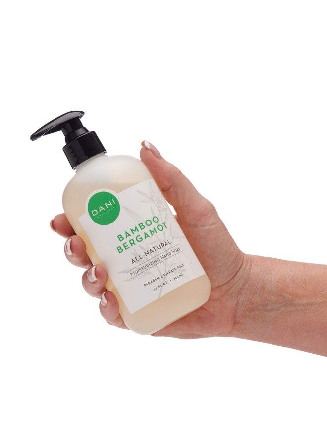 DANI Natural Moisturizing Liquid Handwash Naturals Refreshing Bamboo Bergamot Scented Gentle Soap With Organic Aloe Vera For Men & Women 12 Ounce Bottle Pump Dispenser - Image 5