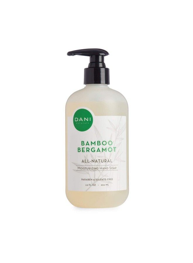 DANI Natural Moisturizing Liquid Handwash Naturals Refreshing Bamboo Bergamot Scented Gentle Soap With Organic Aloe Vera For Men & Women 12 Ounce Bottle Pump Dispenser - Image 2