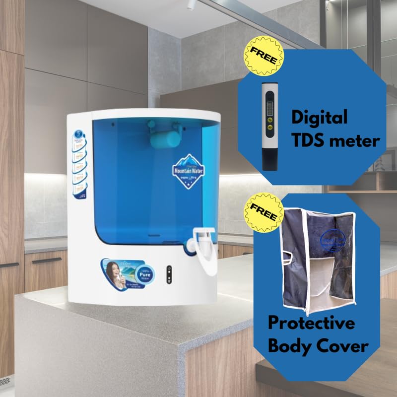 AquaUltra Fresh Water Purifier Filter for Home | RO+UV | 9L Transparent Tank | Copper Alkaline Mineral Booster | With Digital TDS meter & Body Cover, Pre Filter | Made in India | Mineral-Rich Water - Image 5