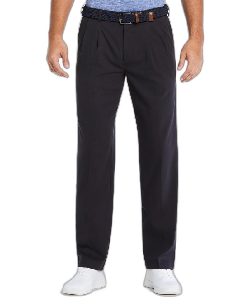 Savane Men's Ultimate Performance Pleated Chino Pants with Expandable Waist, Stretch Non-Iron (Available in Big & Tall), Ultimate Dark Navy, 40W x 29L - Image 1