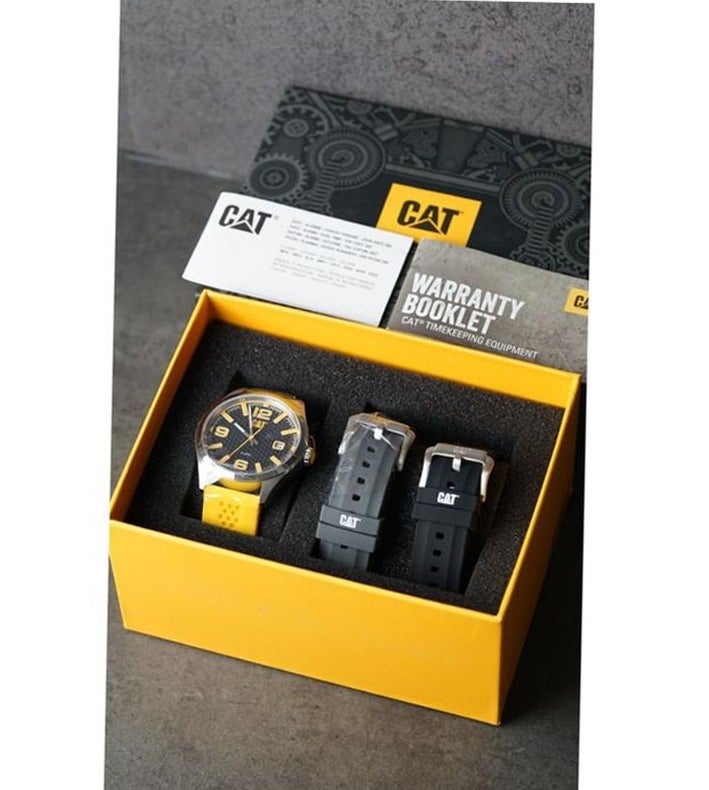 CATERPILLAR CAT Set QA.141.27.137 Yellow Silver Rubber Strap - Image 2