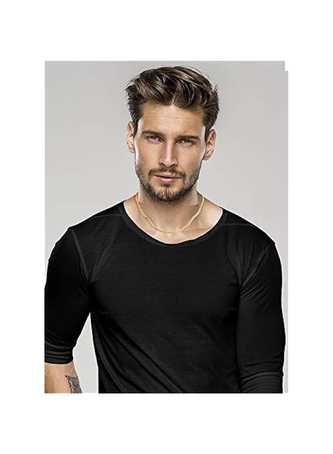 Arabest Solid 18K Gold Over 925 Sterling Silver Italian 5mm Diamond-Cut Cuban Link Curb Chain Necklace for Women Men, Made in Italy - Image 3