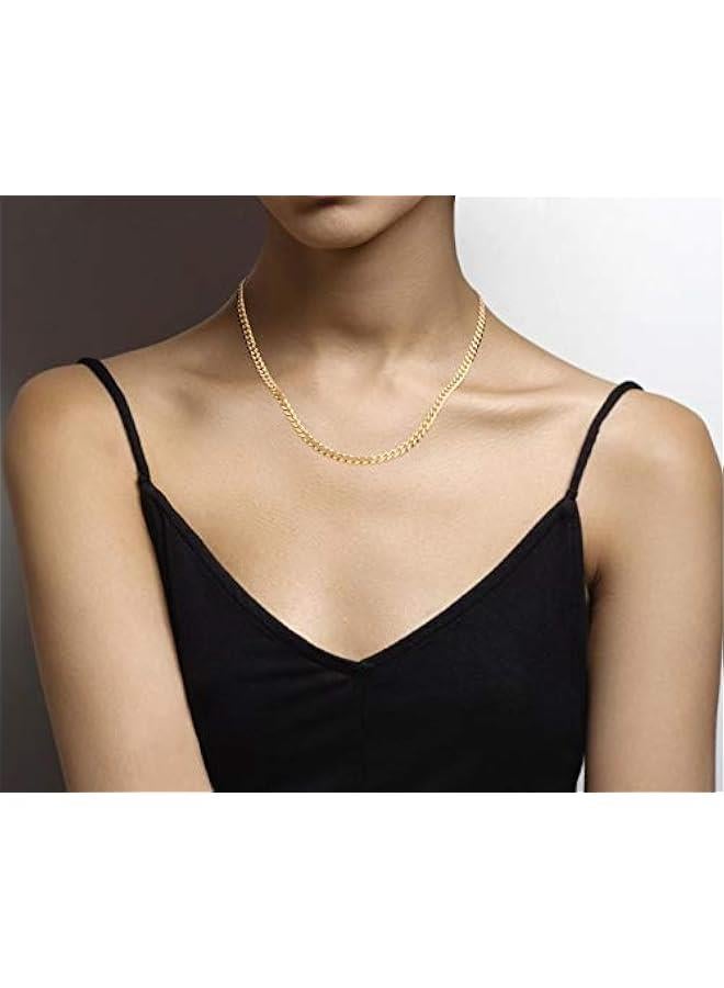 Arabest Solid 18K Gold Over 925 Sterling Silver Italian 5mm Diamond-Cut Cuban Link Curb Chain Necklace for Women Men, Made in Italy - Image 4