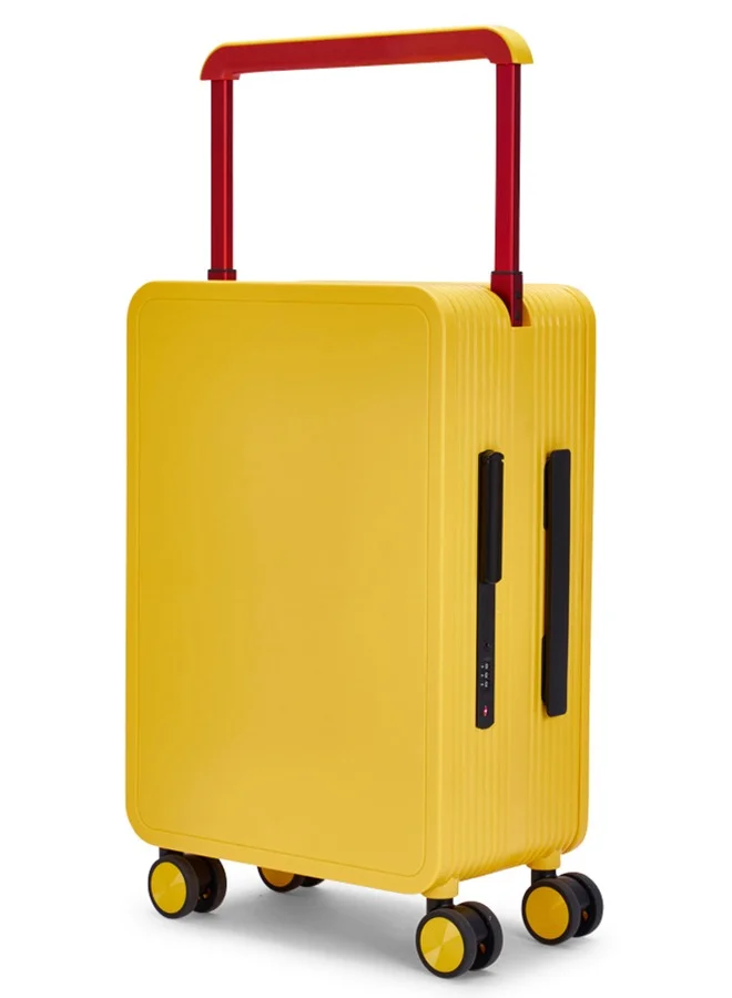 LIMRA Travel Bag From Limra Made Of PC Cabin Carry Check-In Luggage Trolley Size 20 inch Color Yallow