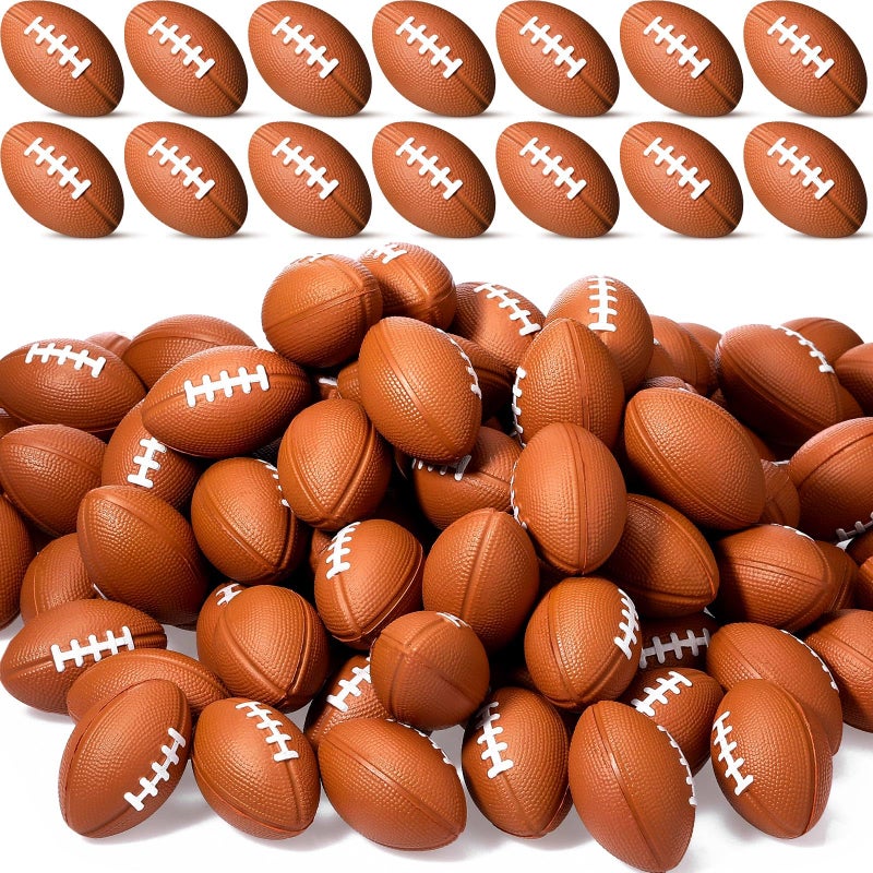 Jerify 120 Packs 2 Inch Mini Football Sports Stress Ball Bulk Mini Foam Football Foam Stress Balls for School Carnival Reward Chrismas Party Bag Gift Fillers - Image 3