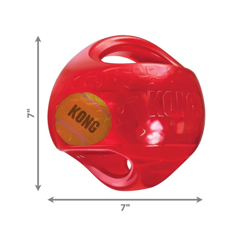 KONG Jumbler Ball - Interactive Toy for Dog & Puppy Playtime - Fetch Toy with Tennis Ball - Dog Supplies for Engaging Play - for Large/XL Dogs - Randomly Provided Color - Image 5