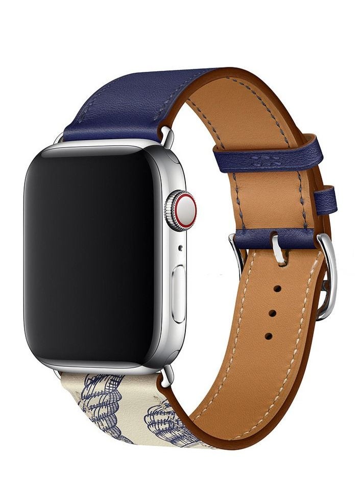 Generic - Leather replacement strap  for Apple Watch Series 38or 40or 41mm 7/6/5/4/3/2/1 - Image 1