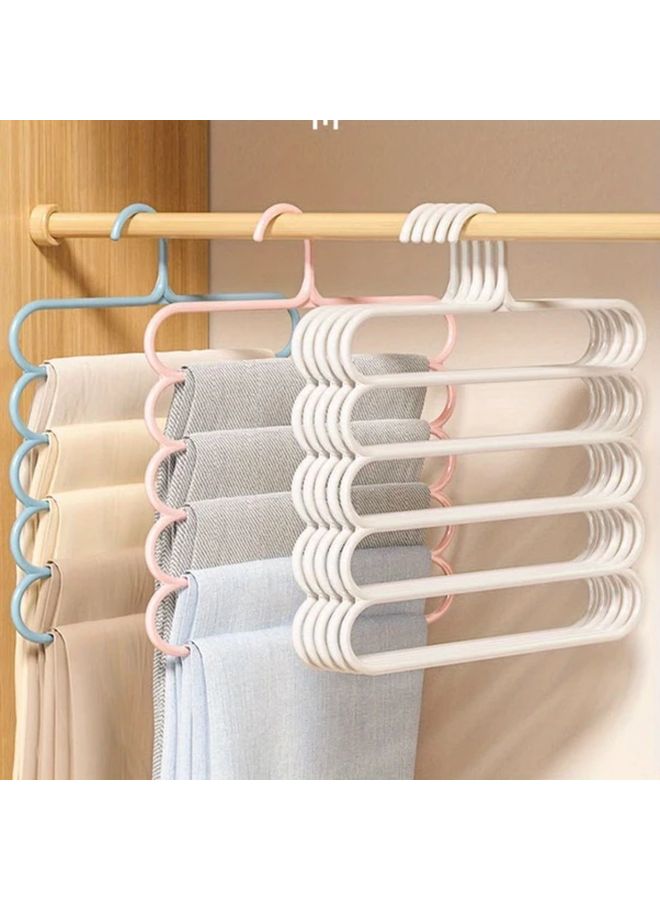 White Plastic Pants Hanger Wall Mounted Space Saving Storage Rack For Jeans Leggings Scarves - Image 2