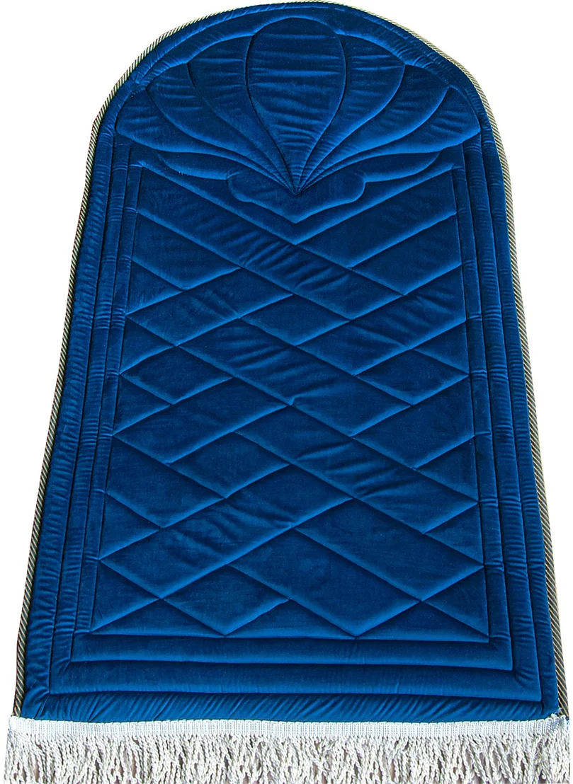 İhvan Online Quilted Sponge Soft Prayer Rug - Navy Blue
