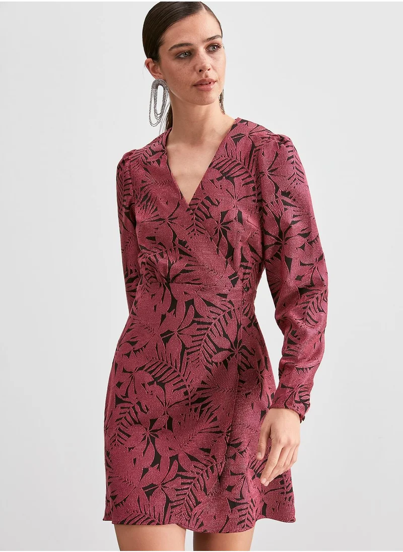 trendyol Jacquard Wrap Dress