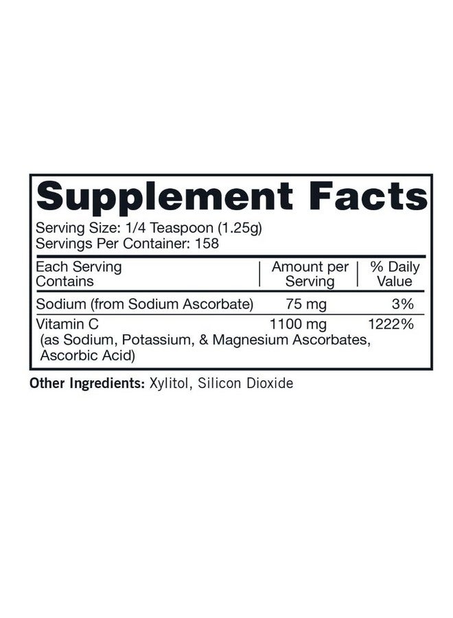 كيركمان - مسحوق فيتامين سي المخزن - 7 أونصة - مضاد للأكسدة قوي - يدعم صحة المناعة - مضاد للحساسية - Image 2