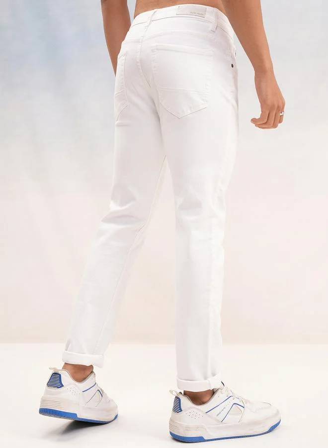 HIGHLANDER HIGHLANDER Mid-Rise Straight Fit Stretchy Jeans