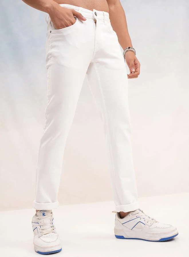 HIGHLANDER HIGHLANDER Mid-Rise Straight Fit Stretchy Jeans