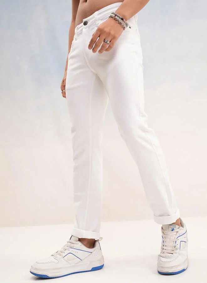 HIGHLANDER HIGHLANDER Mid-Rise Straight Fit Stretchy Jeans