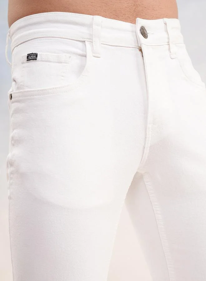 HIGHLANDER HIGHLANDER Mid-Rise Straight Fit Stretchy Jeans