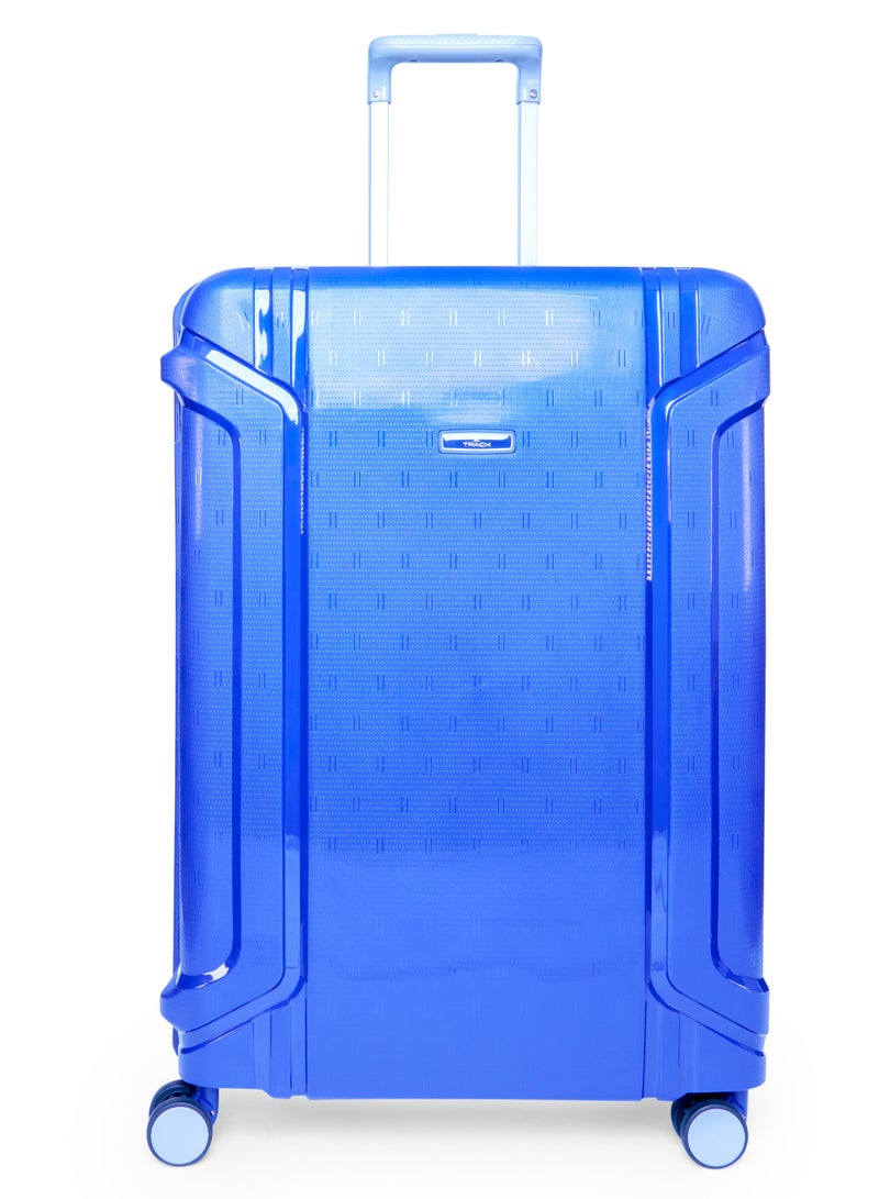 Track مجموعة حقائب السفر الصلبة Track Petrol باللون الأزرق - حقيبة سفر خفيفة الوزن بدون سحاب مصنوعة من بولي بروبيلين متين، قفل جانبي آمن، حقيبة سفر قابلة للتوسيع، حقائب يد وحقائب مسجلة مع مساحة داخلية واسعة. - Image 2