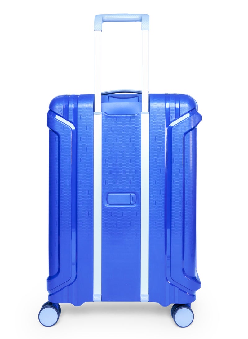 Track مجموعة حقائب السفر الصلبة Track Petrol باللون الأزرق - حقيبة سفر خفيفة الوزن بدون سحاب مصنوعة من بولي بروبيلين متين، قفل جانبي آمن، حقيبة سفر قابلة للتوسيع، حقائب يد وحقائب مسجلة مع مساحة داخلية واسعة. - Image 3