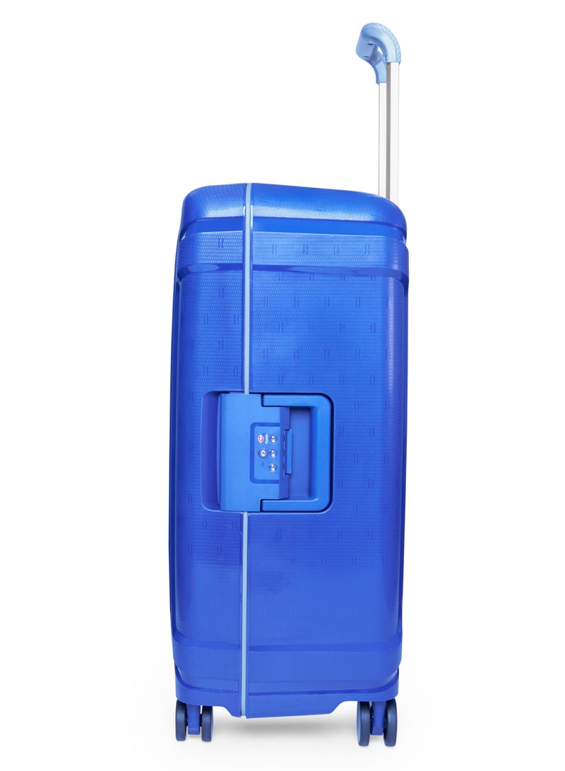 Track مجموعة حقائب السفر الصلبة Track Petrol باللون الأزرق - حقيبة سفر خفيفة الوزن بدون سحاب مصنوعة من بولي بروبيلين متين، قفل جانبي آمن، حقيبة سفر قابلة للتوسيع، حقائب يد وحقائب مسجلة مع مساحة داخلية واسعة. - Image 4