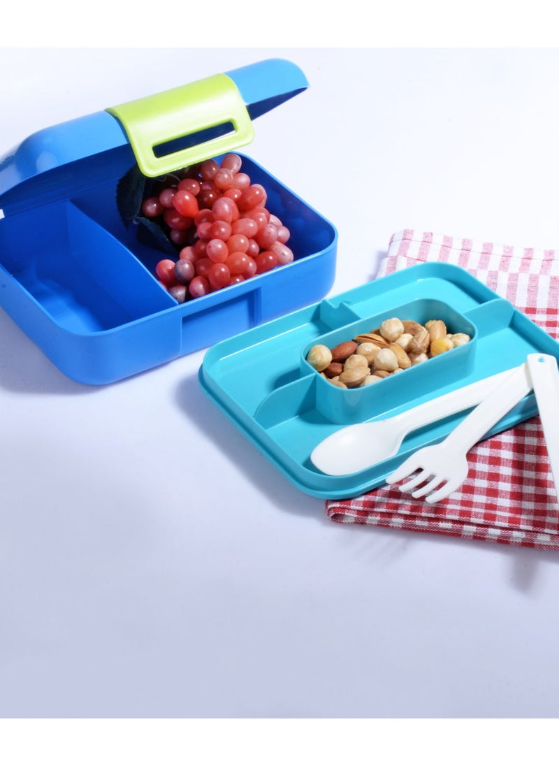Porselen Diyarı Land of Porcelain, 5 Compartments, 2 Layers Lunch Box with Spoon and Fork  - Image 1