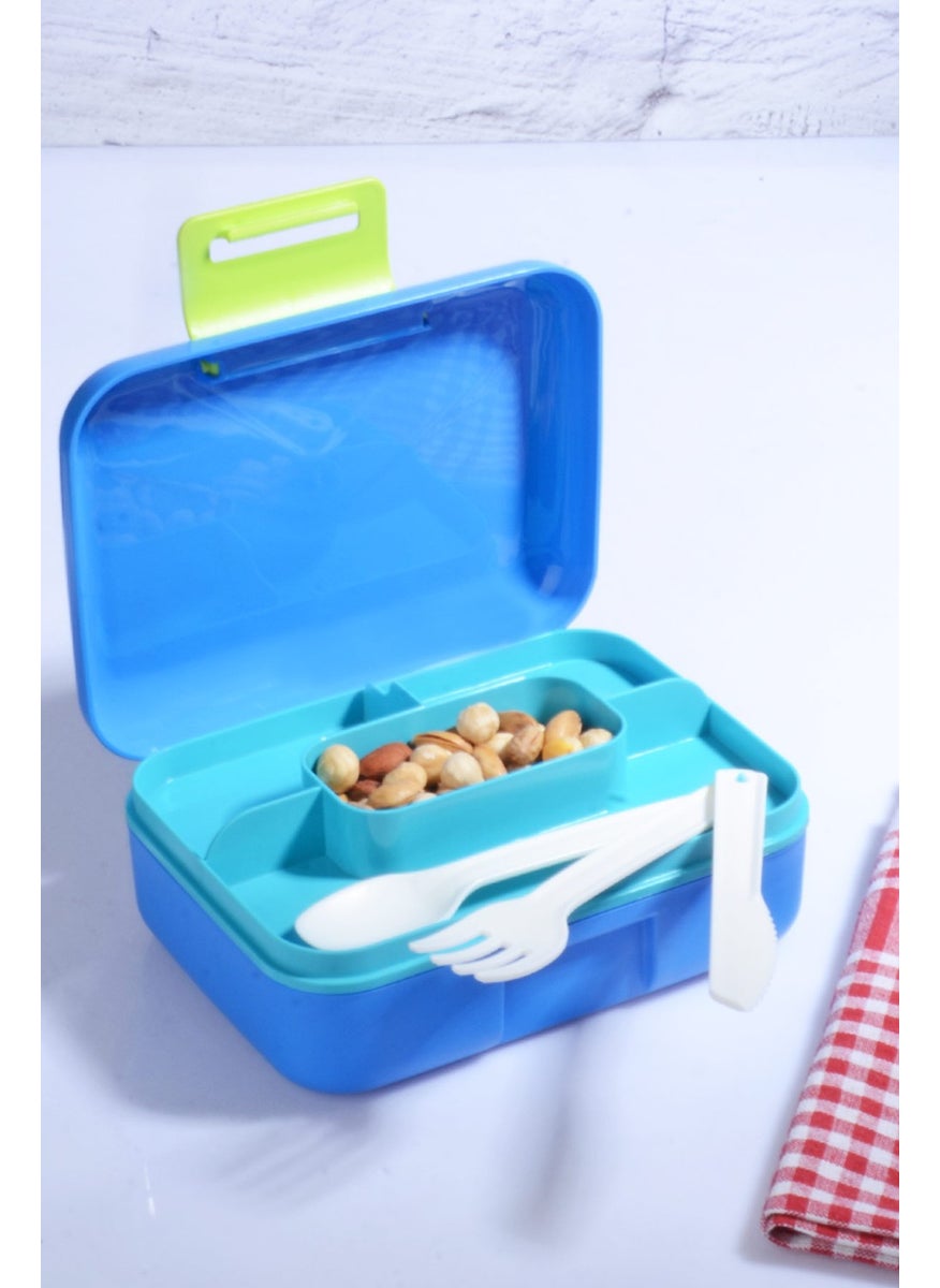 Porselen Diyarı Land of Porcelain, 5 Compartments, 2 Layers Lunch Box with Spoon and Fork  - Image 2